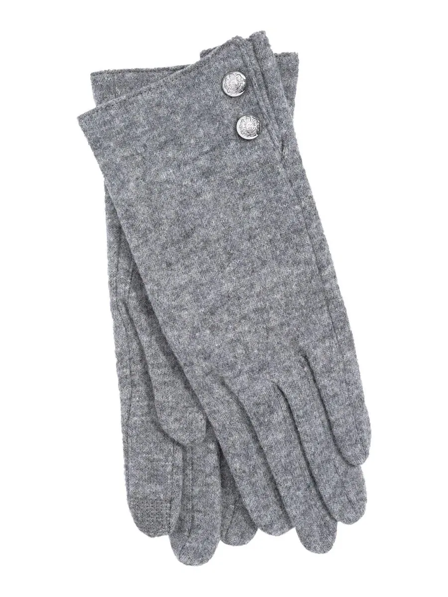 Перчатки сенсорные с кашемиром и отделкой из овчины, Two Button Cashmere Blend Touch Gloves Lauren
