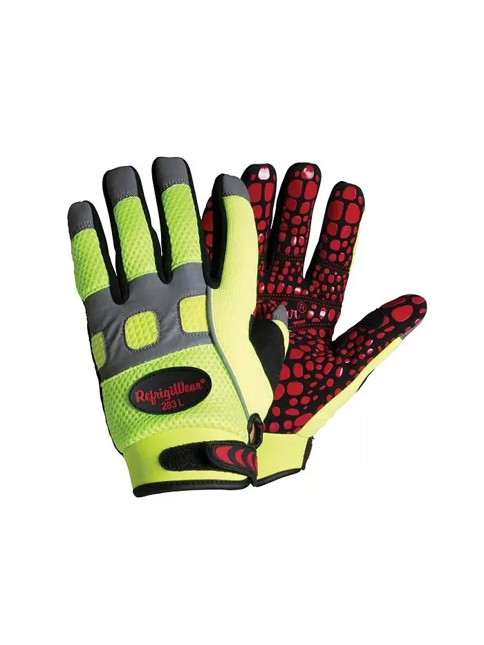 Мужские светоотражающие перчатки Super Grip RefrigiWear — изображение 2 из 3, лаймовый