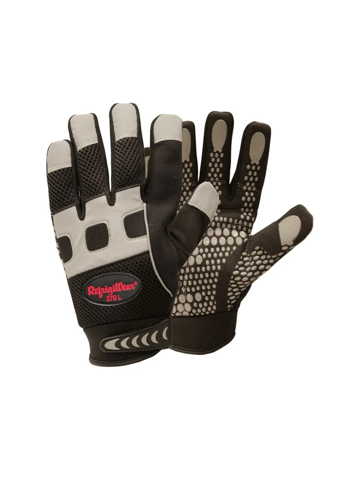 Изолированные рабочие перчатки HiVis Super Grip на флисовой подкладке RefrigiWear — изображение 2 из 3, черный
