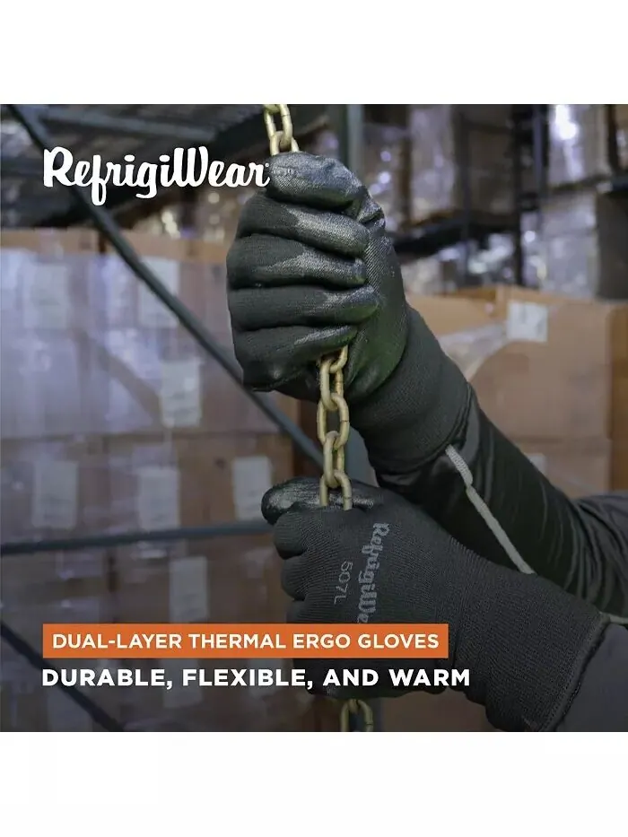 Мужские двухслойные термоперчатки Ergo RefrigiWear — изображение 3 из 3, черный