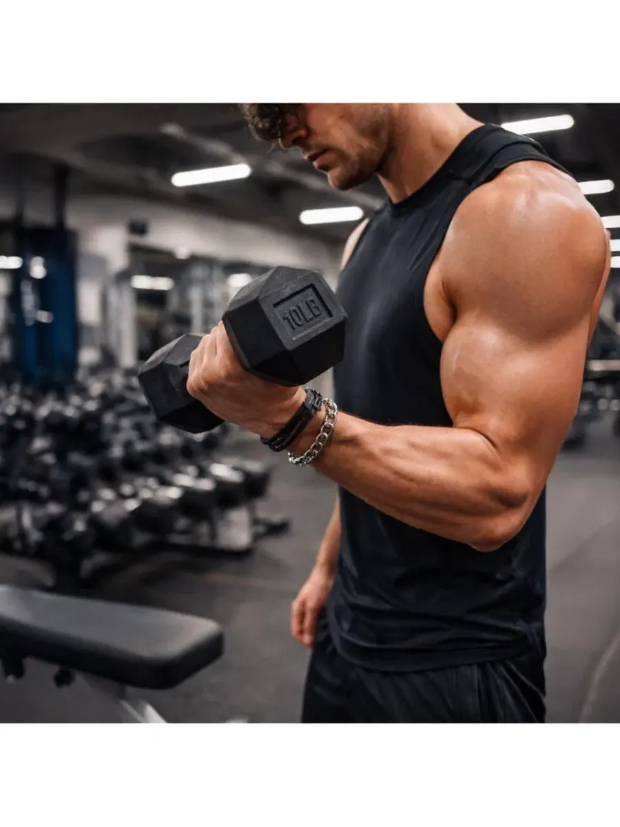 Набор шестигранных гантелей для силовых тренировок, 4,5 кг Signature Fitness — изображение 6 из 9, черный