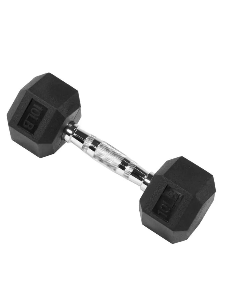 Набор шестигранных гантелей для силовых тренировок, 4,5 кг Signature Fitness — изображение 9 из 9, черный