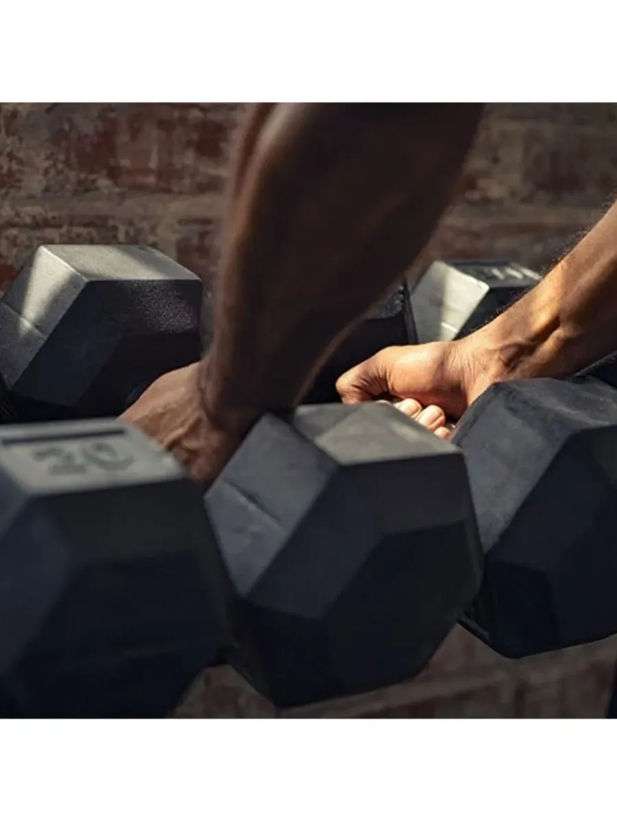 Набор шестигранных гантелей для силовых тренировок, 20 кг (20 кг) Signature Fitness — изображение 2 из 6, нет цвета