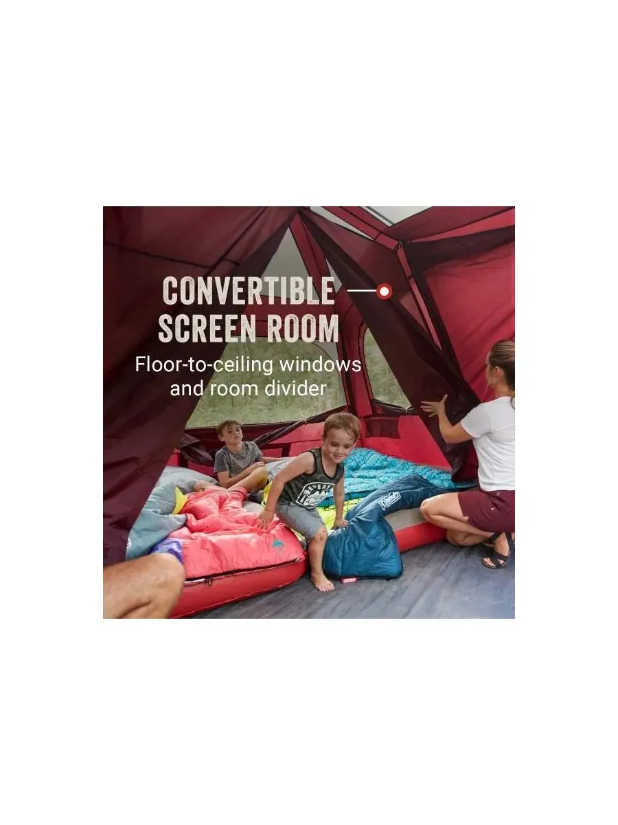 Палатка Skylodge на 8 человек для быстрой установки в походных условиях Coleman, ежевичный — изображение 3 из 6