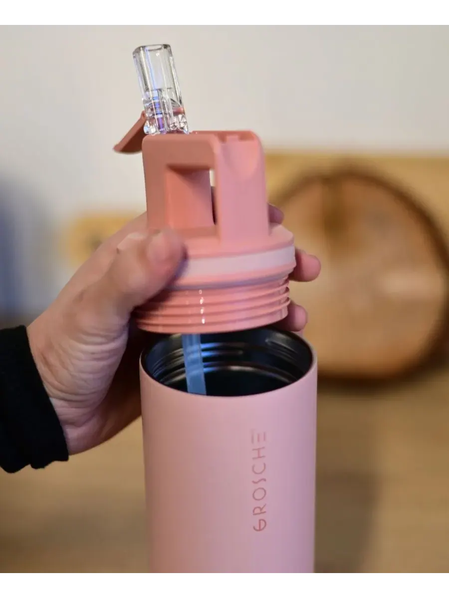 Термос Alpine Flip 'N Sip с трубочкой, 2 шт., 0,6 л + 1 л Grosche — изображение 10 из 10, синий