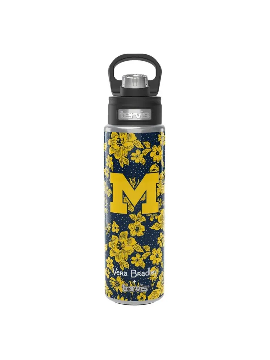 Бутылка Tervis Michigan Wolverines объемом 680 г с широким горлышком и роскошной крышкой Vera — изображение 2 из 2, желтый