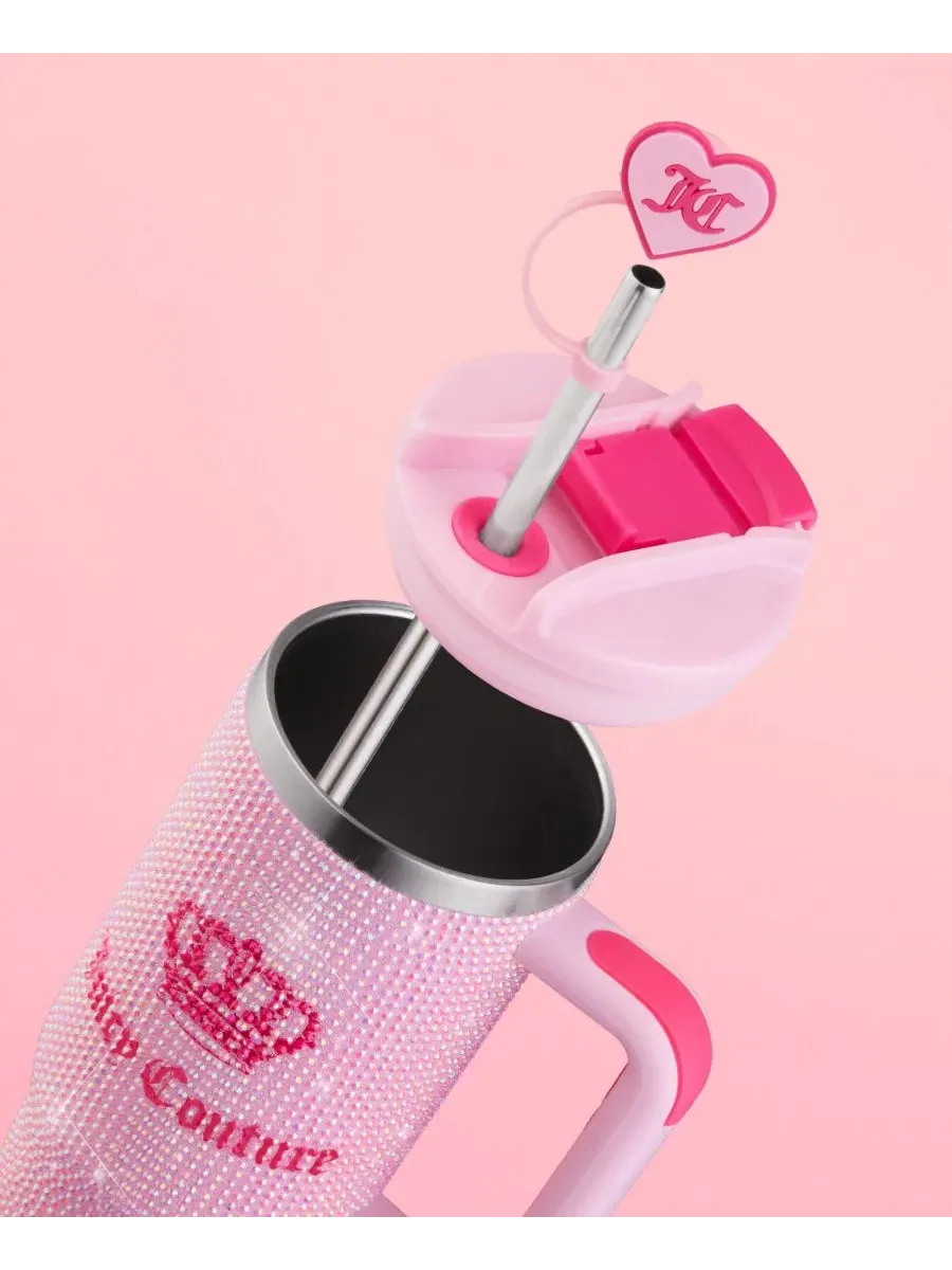 Термокружка Diamond Bling 0,89 л, с блестящими стразами Juicy Couture — изображение 4 из 8, розовый