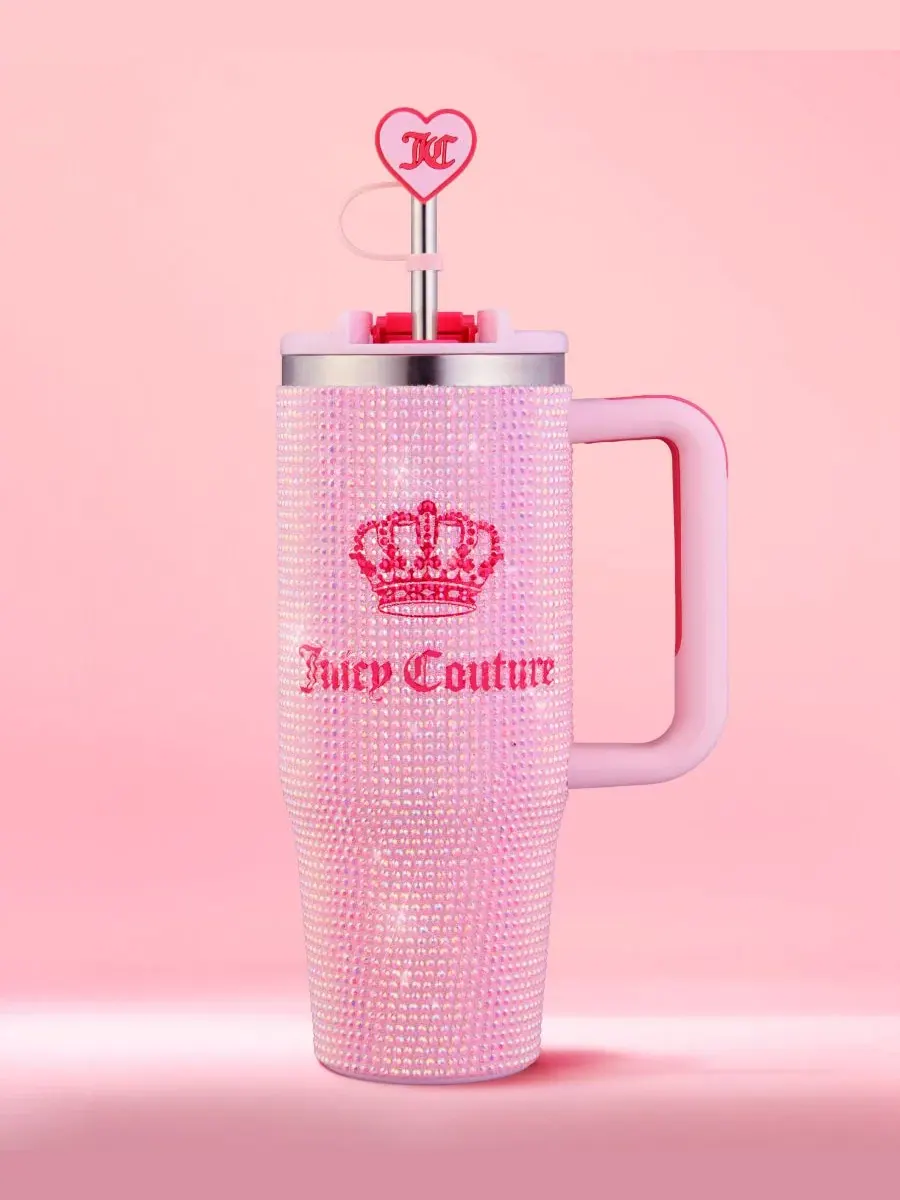 Термокружка Diamond Bling 0,89 л, с блестящими стразами Juicy Couture — изображение 8 из 8, розовый