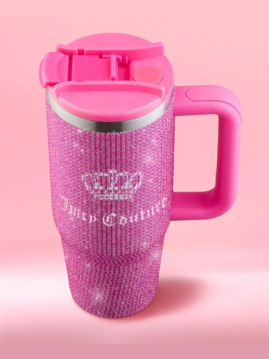 Термокружка Diamond Bling 0,9 л Juicy Couture — изображение 5 из 8, розовый