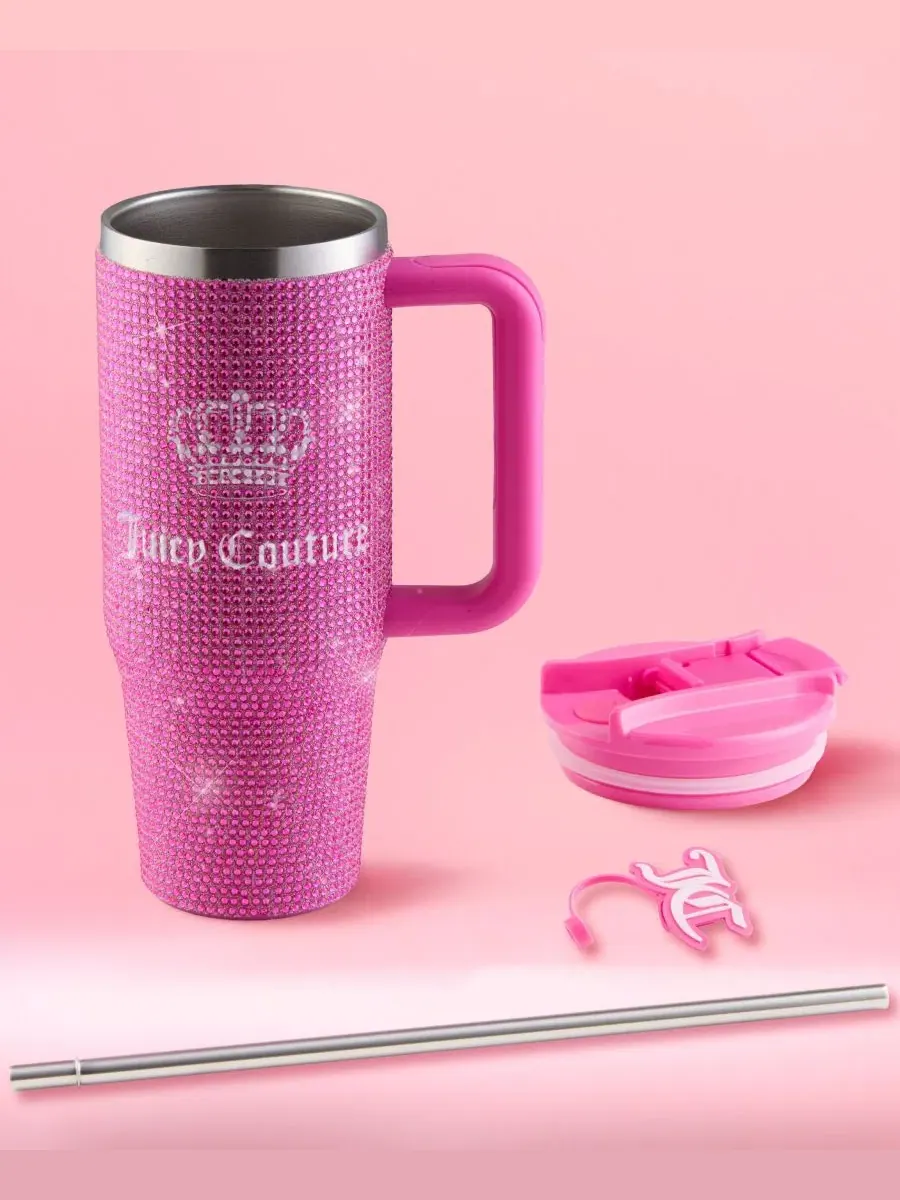 Термокружка Diamond Bling 0,9 л Juicy Couture — изображение 6 из 8, розовый