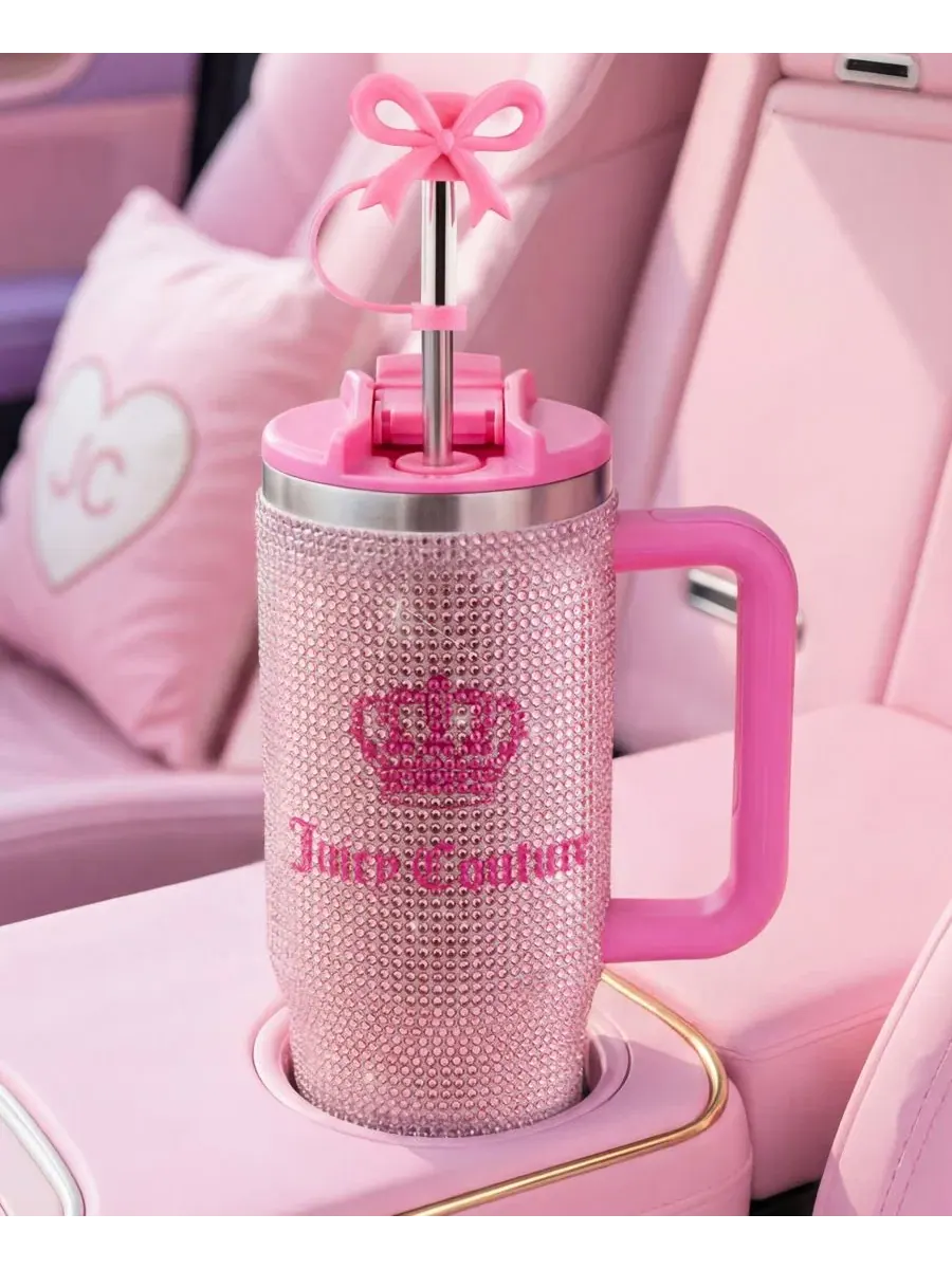 Термокружка Diamond Bling 0,9 л Juicy Couture — изображение 2 из 7, розовый
