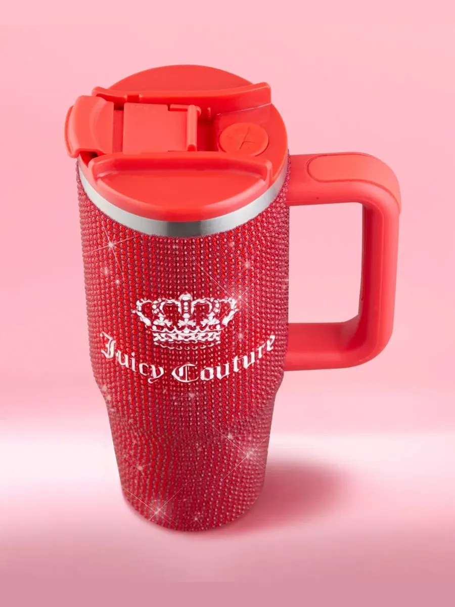 Термокружка Diamond Bling 0,89 л Juicy Couture — изображение 5 из 8, красный
