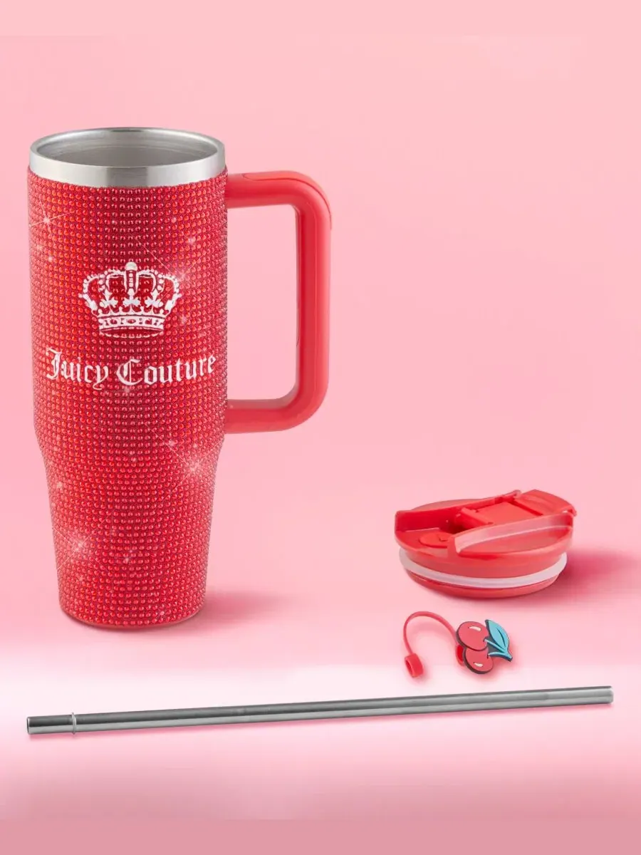 Термокружка Diamond Bling 0,89 л Juicy Couture — изображение 6 из 8, красный