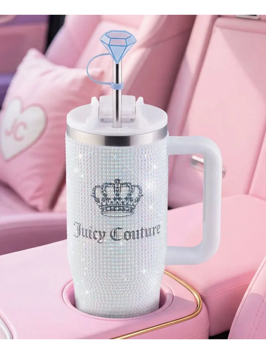 Термокружка Diamond Bling 0,9 л Juicy Couture — изображение 2 из 8, белый