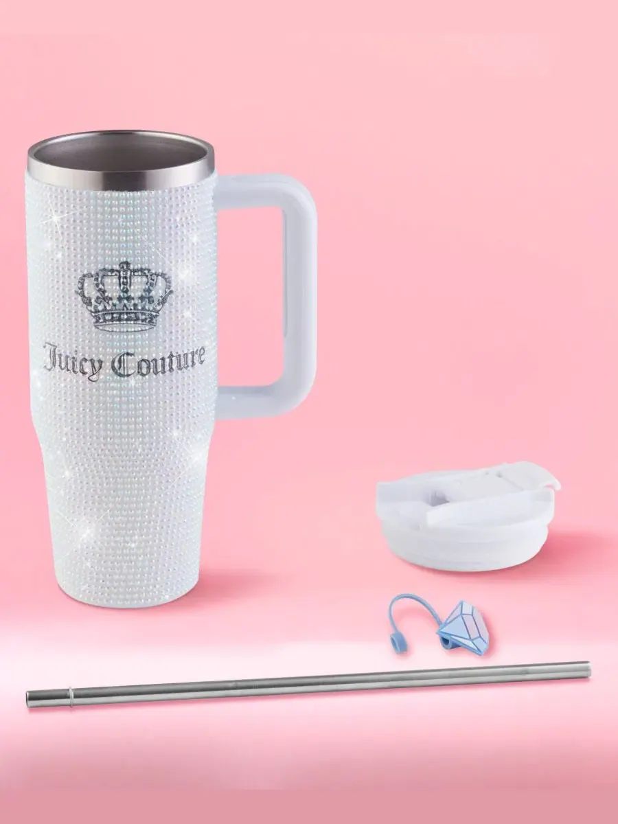 Термокружка Diamond Bling 0,9 л Juicy Couture — изображение 6 из 8, белый