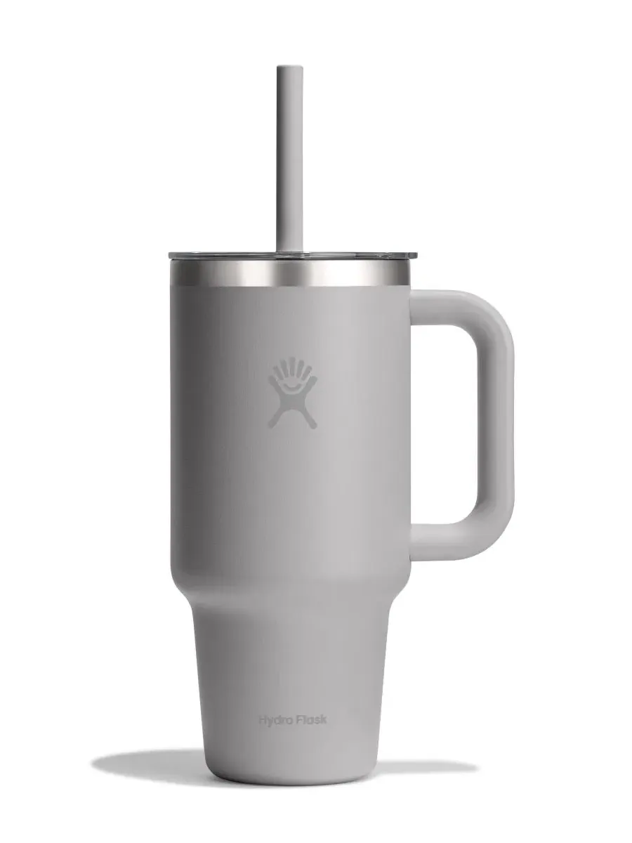 Термокружка дорожная 0,95 л с трубочкой Hydro Flask — бежевый