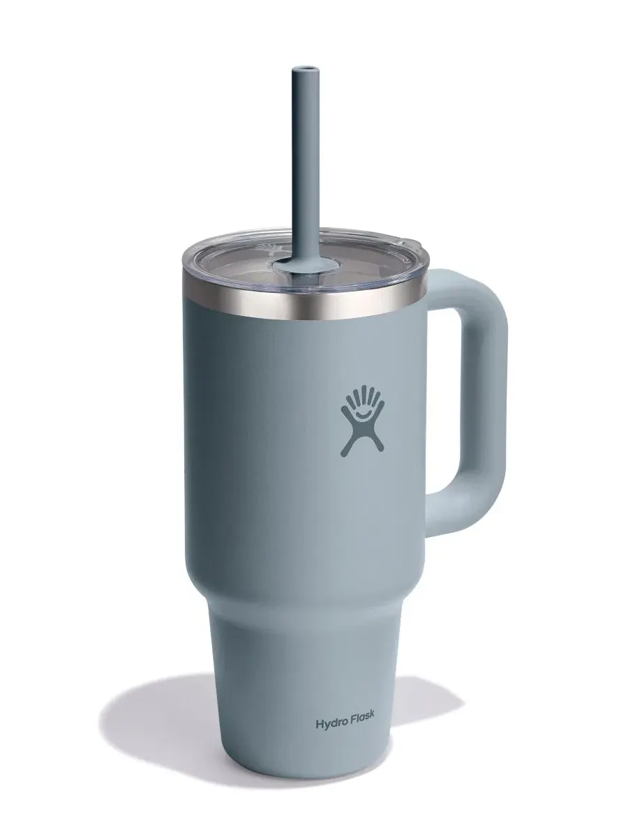 Термокружка дорожная 0,95 л с трубочкой и ручкой Hydro Flask — изображение 2 из 3, серый