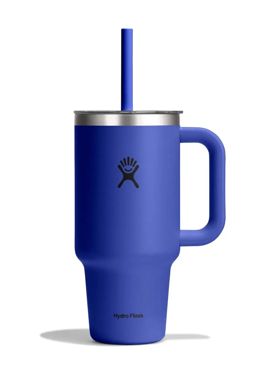 Термокружка дорожная 946 мл с ручкой и трубочкой Hydro Flask