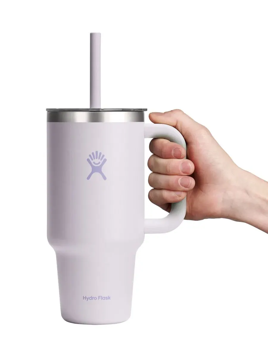Термокружка Hydro Flask 0,95 л с трубочкой — изображение 3 из 3, розовый
