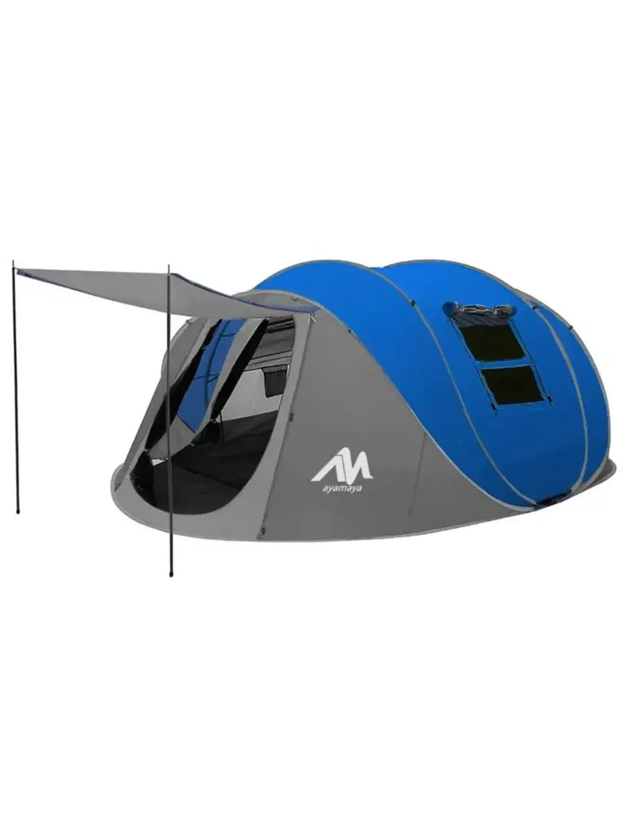 Многоразовая семейная палатка Adobe XL на 4-6 человек, водонепроницаемая, с передним тамбуром — синий