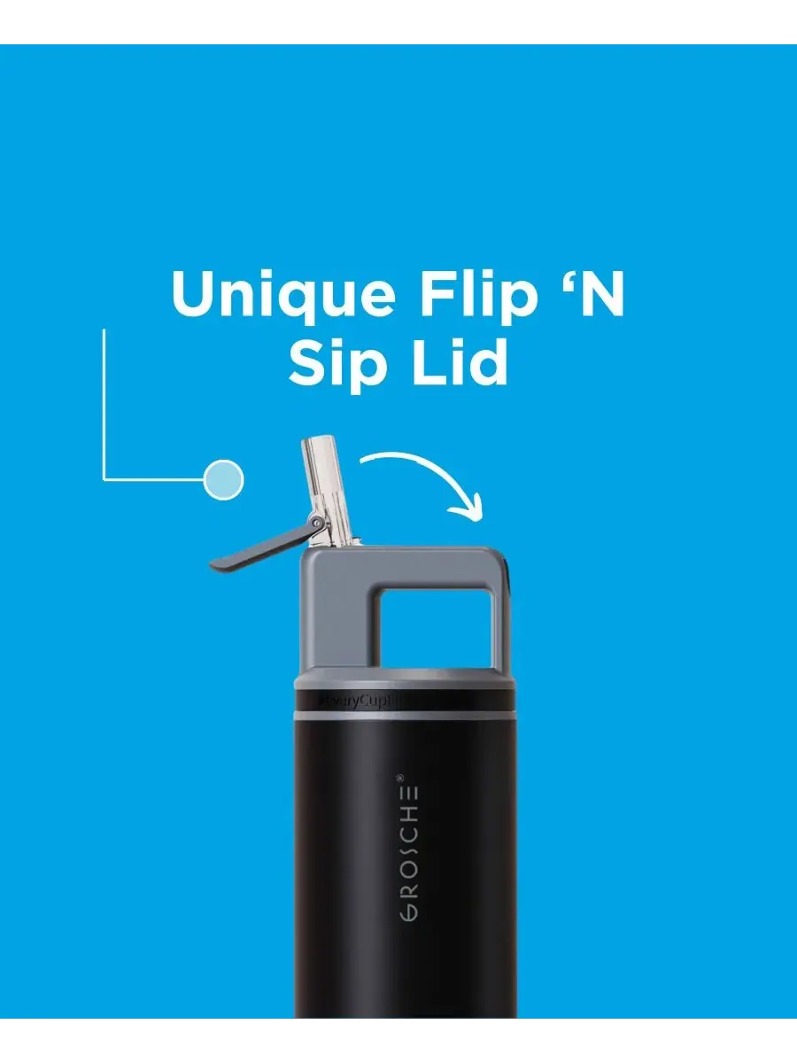 Термос Alpine Flip 'N Sip с трубочкой, 0,6 л, 2 шт Grosche — изображение 7 из 9, белый