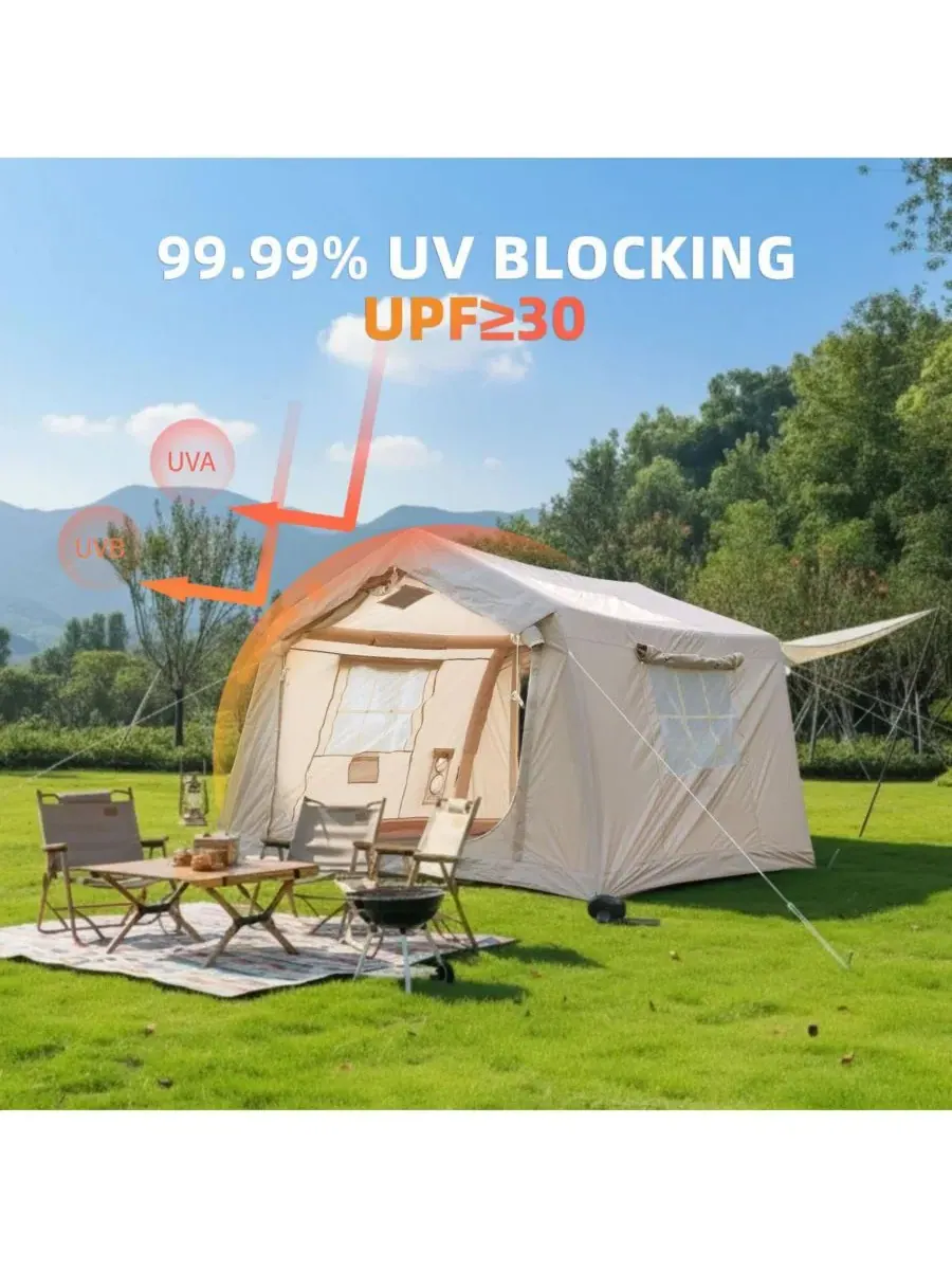 Надувная кемпинговая палатка на 4-6 человек, простая установка, 2,4 м x 28 м Streamdale Furniture — изображение 7 из 10