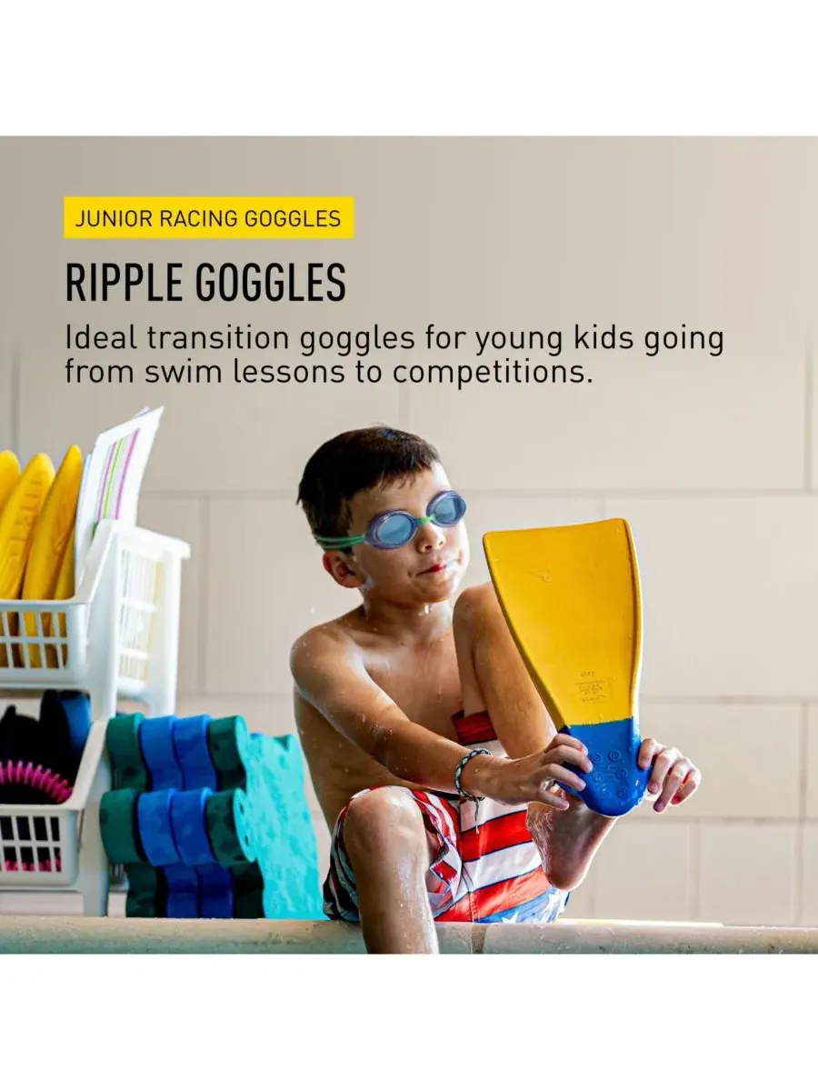 Плавательные очки Ripple, синие с зеркальными вставками/красные Finis — изображение 2 из 2, серый