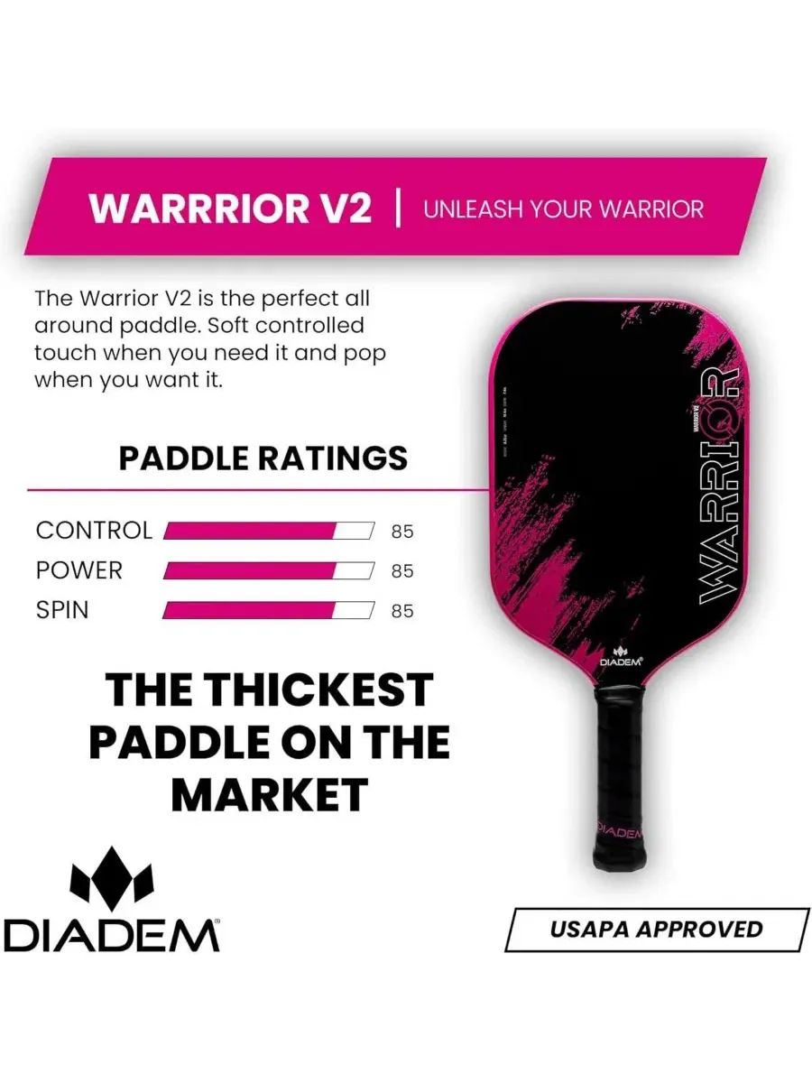 Ракетка для пиклбола Warrior v2 Diadem — изображение 2 из 3, розовый