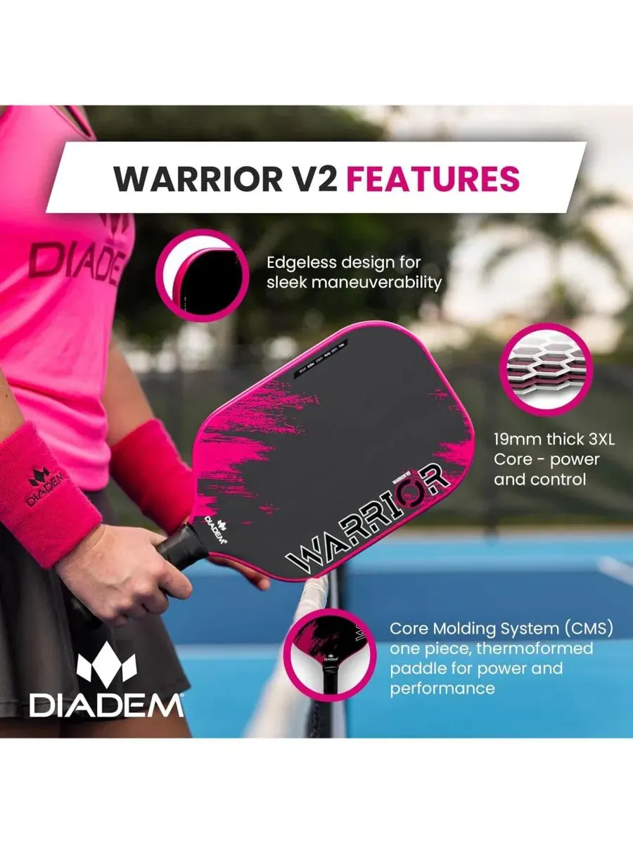 Ракетка для пиклбола Warrior v2 Diadem — изображение 3 из 3, розовый