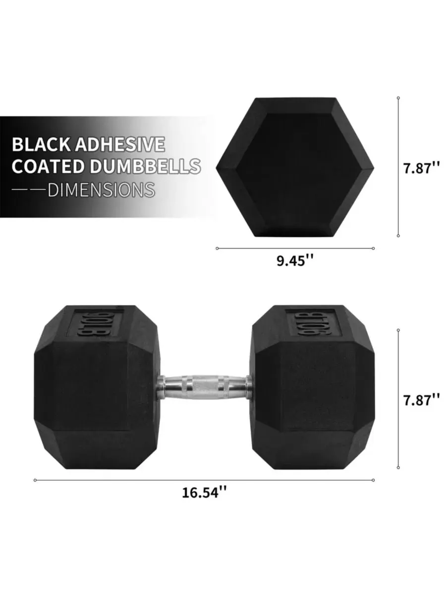 Гантель Hex Single Dumbbell для силовых тренировок, 41 кг (42 кг) Signature Fitness — изображение 2 из 7, нет цвета