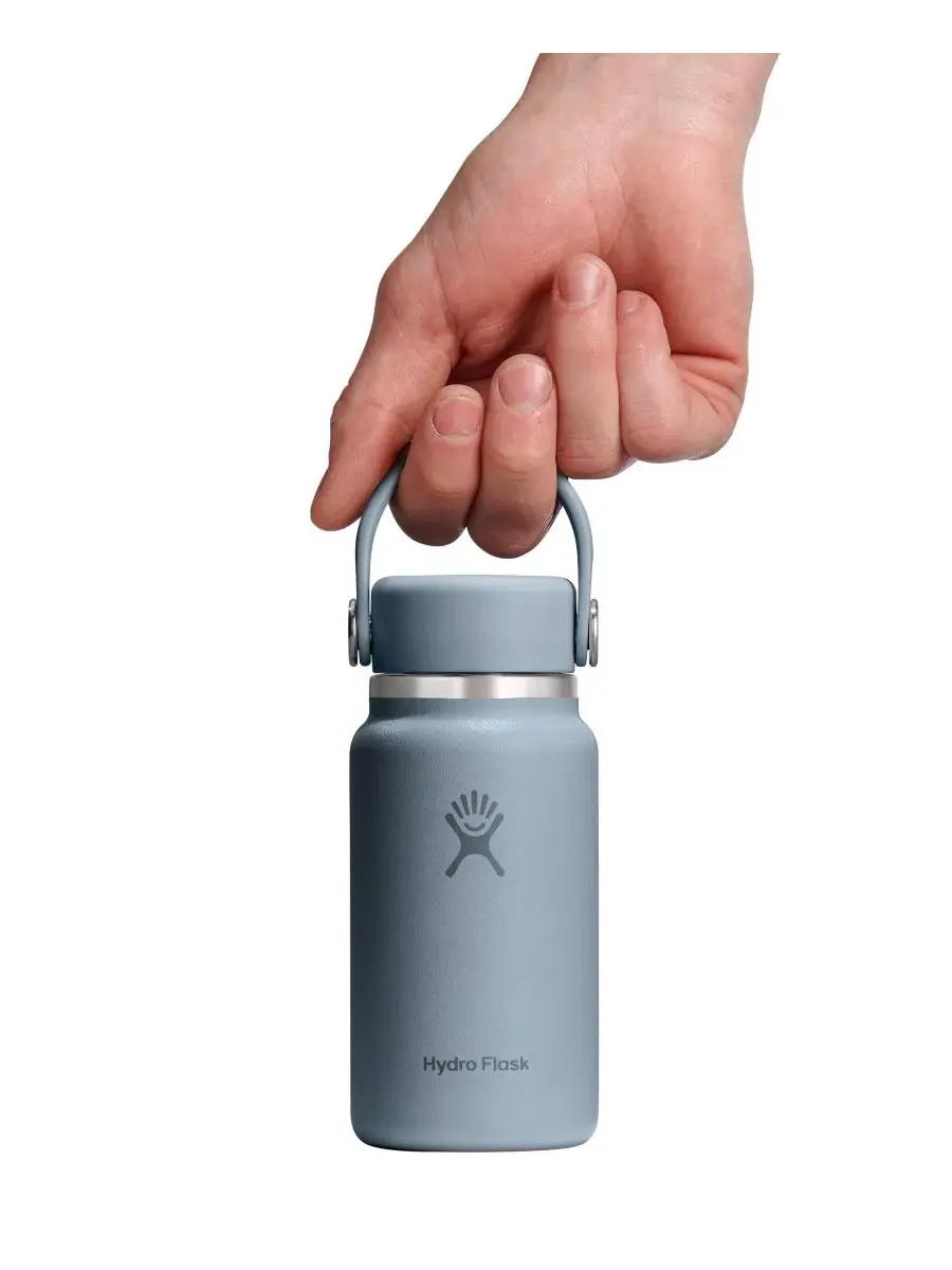 Термобутылка Hydro Flask, 0,2 л, с вакуумной изоляцией, 6.7 oz Insulated Micro Hydro Bottle — изображение 3 из 3, серый