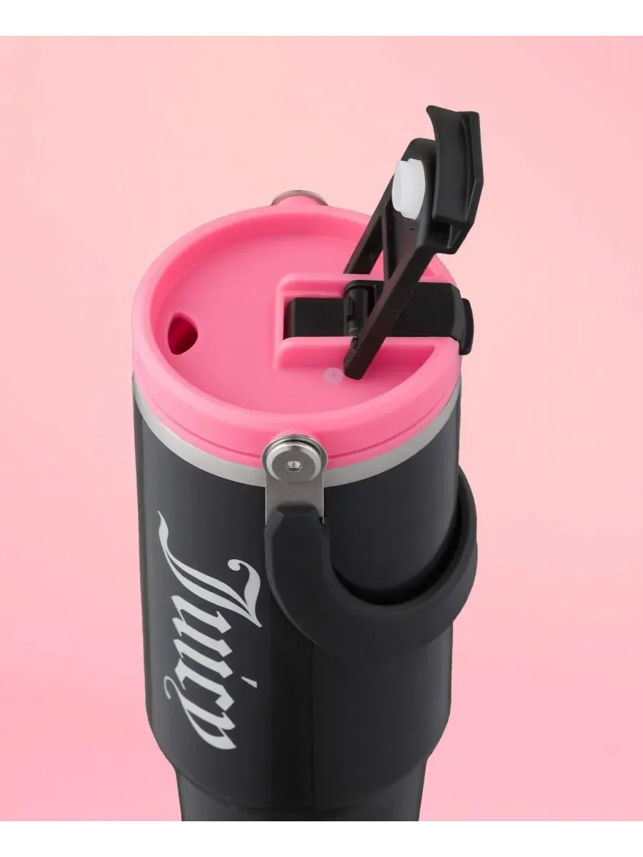 Термокружка Insulated Flip Fusion объемом 1 л (около 1,2 литра) Juicy Couture — изображение 3 из 8, черный