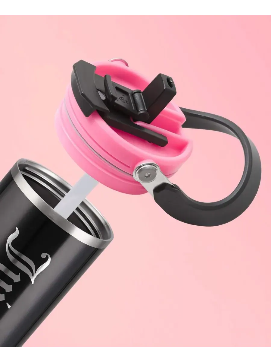 Термокружка Insulated Flip Fusion объемом 1 л (около 1,2 литра) Juicy Couture — изображение 5 из 8, черный