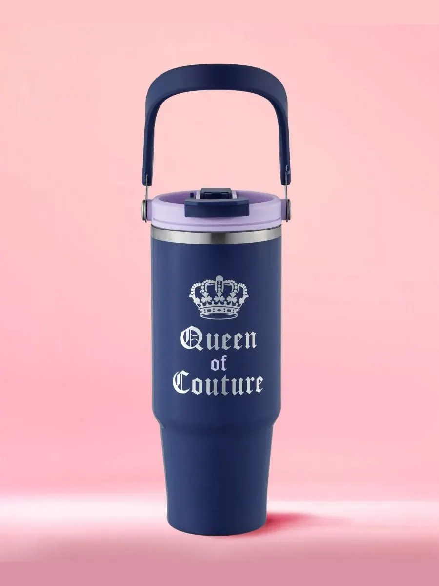 Термокружка Insulated Flip Fusion объемом 1 л (около 1,2 литра) Juicy Couture — изображение 8 из 8, синий