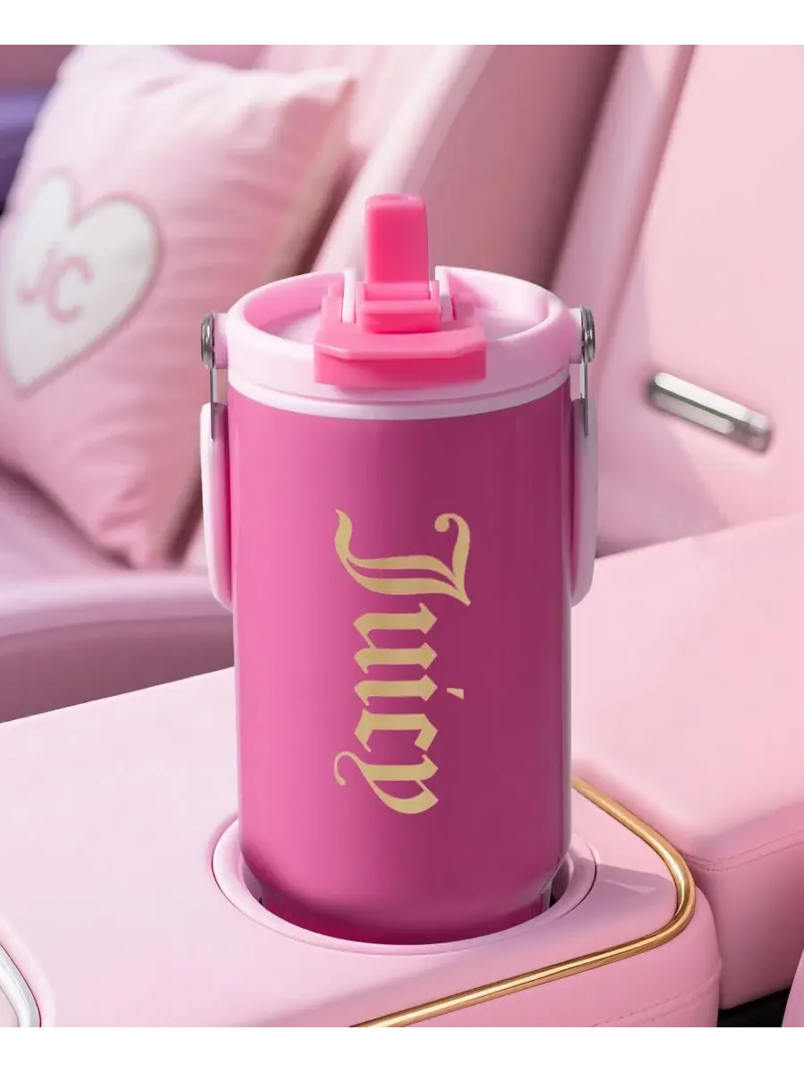 Термокружка Insulated Flip Fusion объемом 1 л (около 1,2 литра) Juicy Couture — изображение 2 из 8, розовый