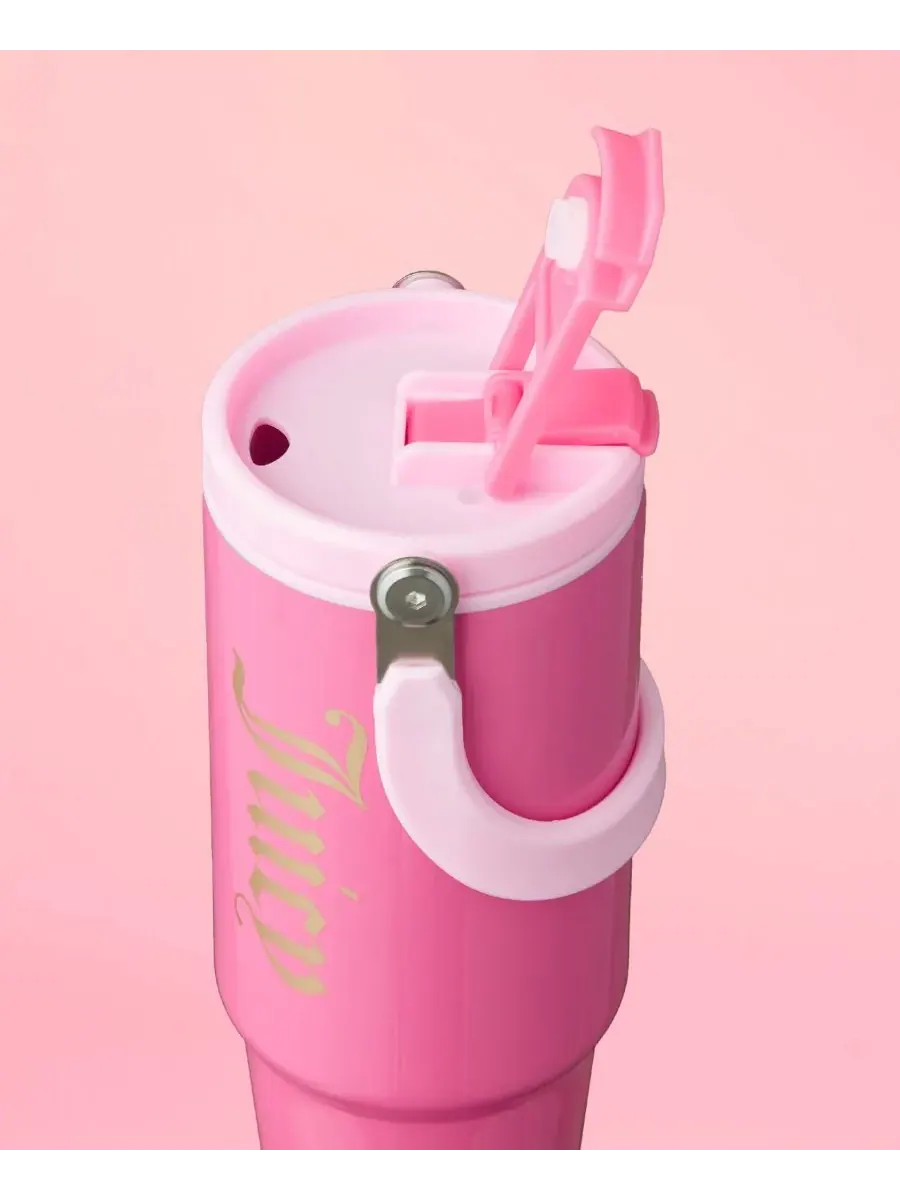 Термокружка Insulated Flip Fusion объемом 1 л (около 1,2 литра) Juicy Couture — изображение 3 из 8, розовый