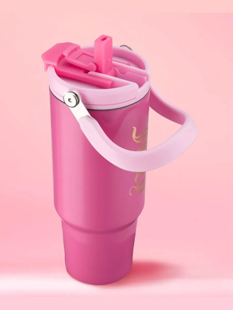 Термокружка Insulated Flip Fusion объемом 1 л (около 1,2 литра) Juicy Couture — изображение 4 из 8, розовый