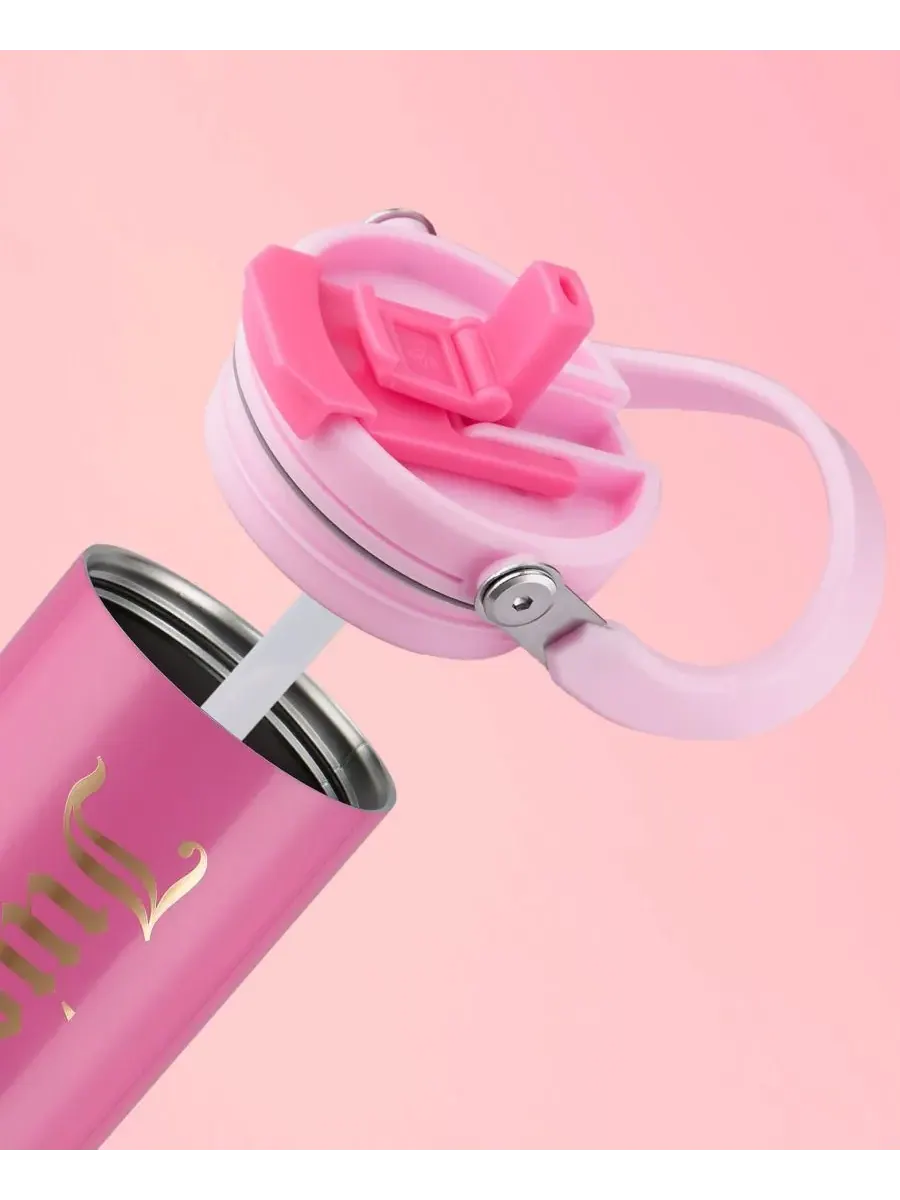Термокружка Insulated Flip Fusion объемом 1 л (около 1,2 литра) Juicy Couture — изображение 5 из 8, розовый