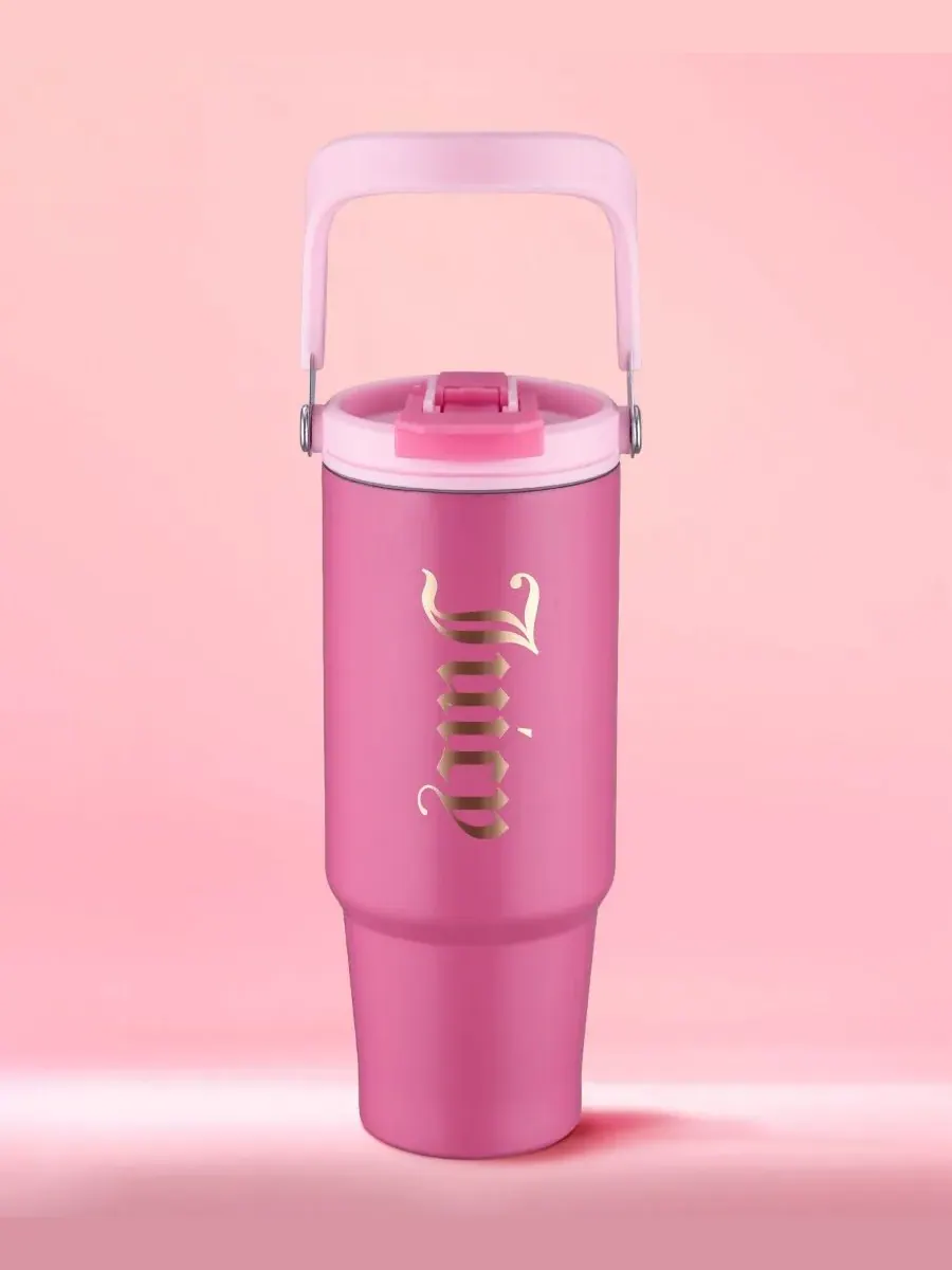 Термокружка Insulated Flip Fusion объемом 1 л (около 1,2 литра) Juicy Couture — изображение 8 из 8, розовый