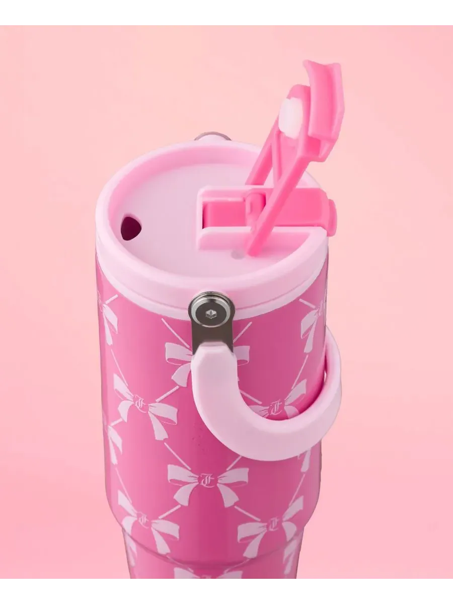 Термокружка Insulated Flip Fusion объемом 1 л (около 1,2 литра) Juicy Couture — изображение 3 из 8, розовый