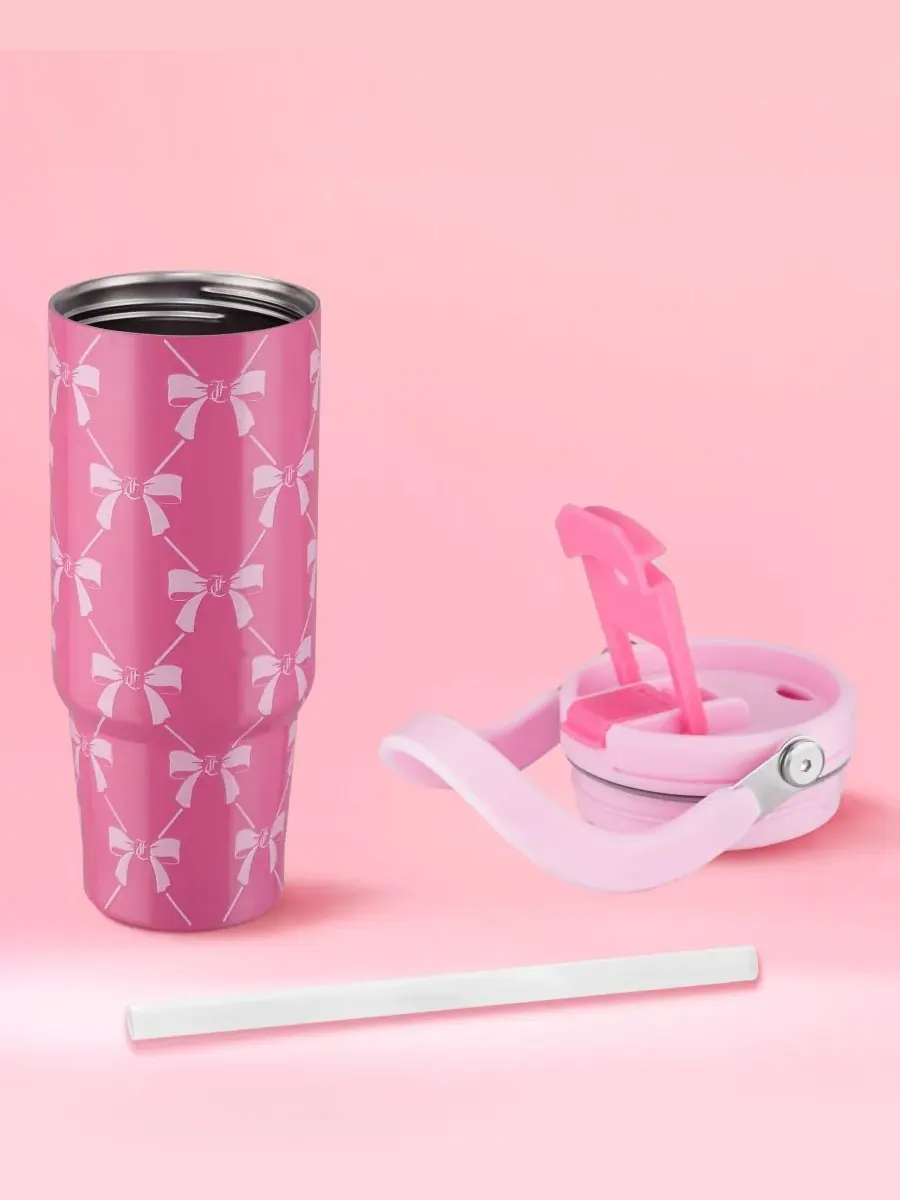 Термокружка Insulated Flip Fusion объемом 1 л (около 1,2 литра) Juicy Couture — изображение 6 из 8, розовый
