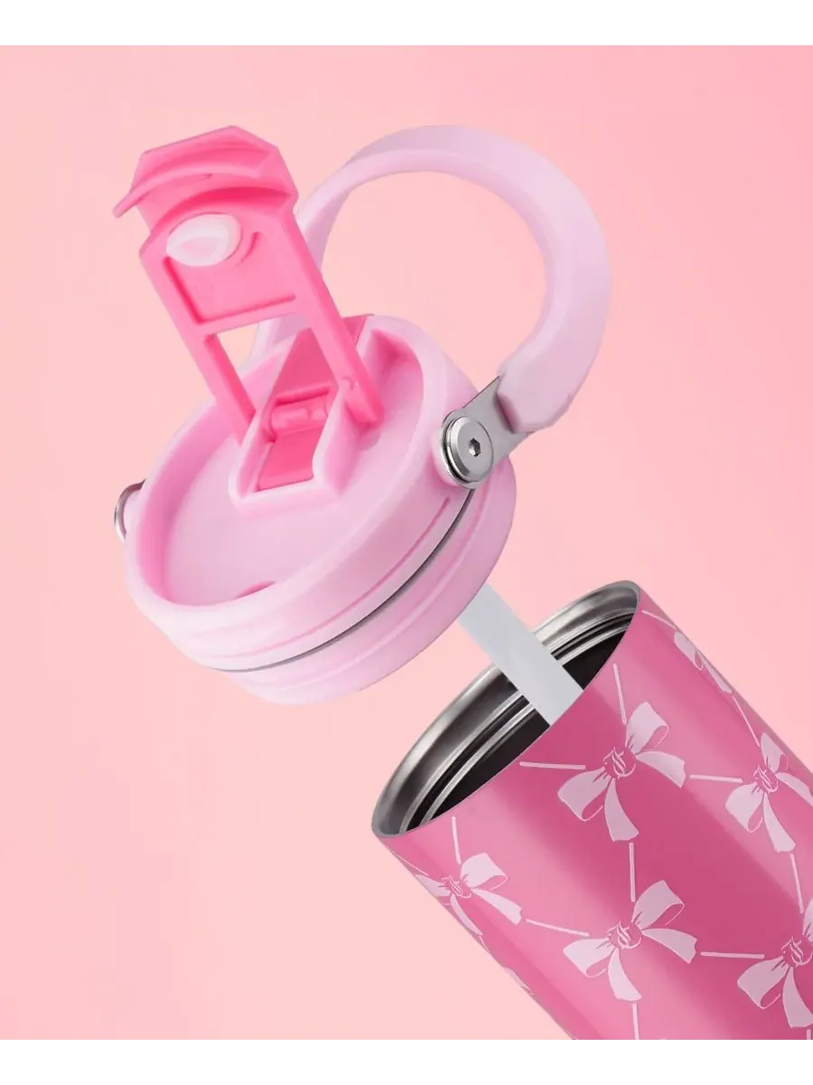 Термокружка Insulated Flip Fusion объемом 1 л (около 1,2 литра) Juicy Couture — изображение 7 из 8, розовый