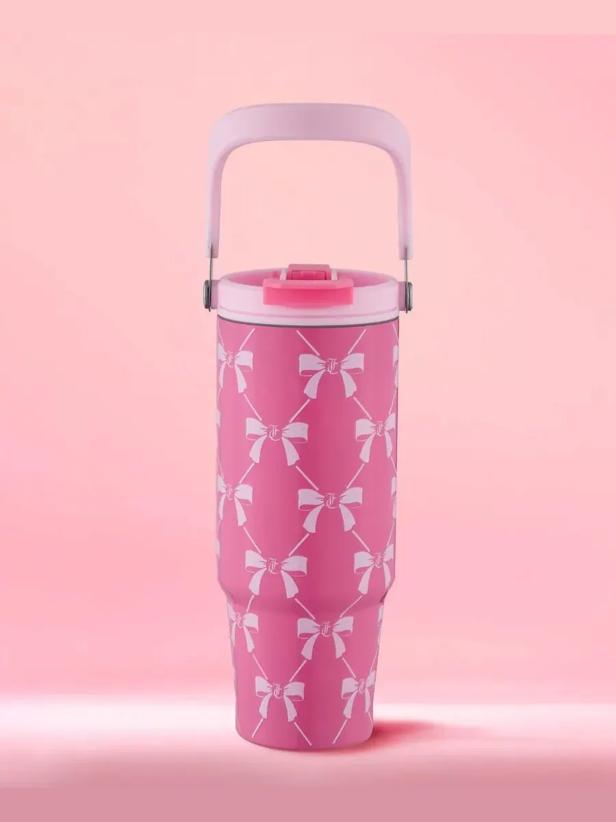 Термокружка Insulated Flip Fusion объемом 1 л (около 1,2 литра) Juicy Couture — изображение 8 из 8, розовый