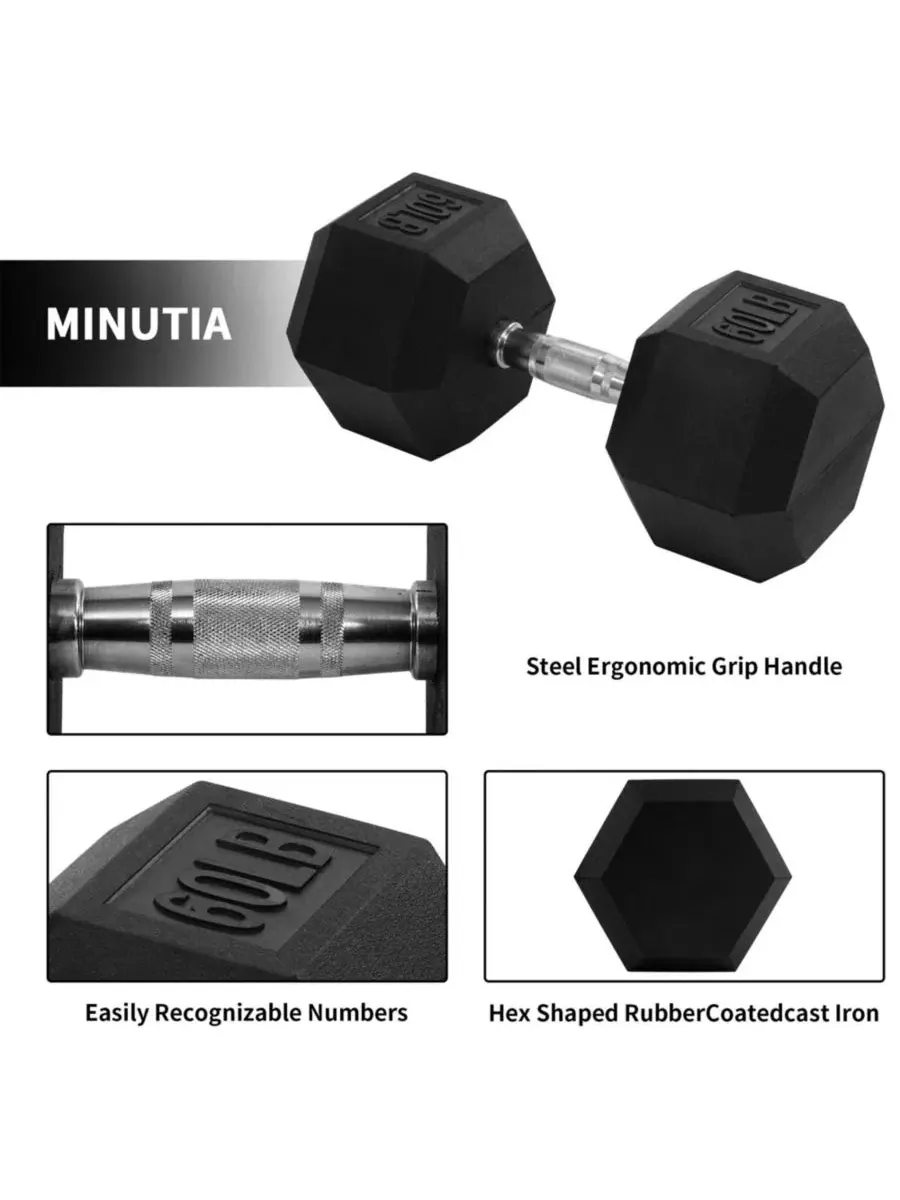 Гантель Hex Single Dumbbell для силовых тренировок, 27 кг (около 27 кг) Signature Fitness — изображение 5 из 7, нет цвета