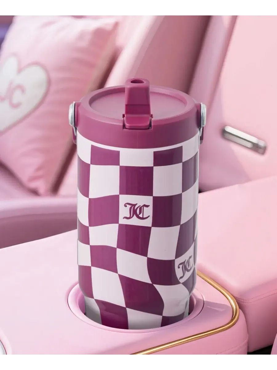 Термокружка с откидной крышкой объемом 0,9 л (около 950 мл) Juicy Couture — изображение 2 из 8, розовый