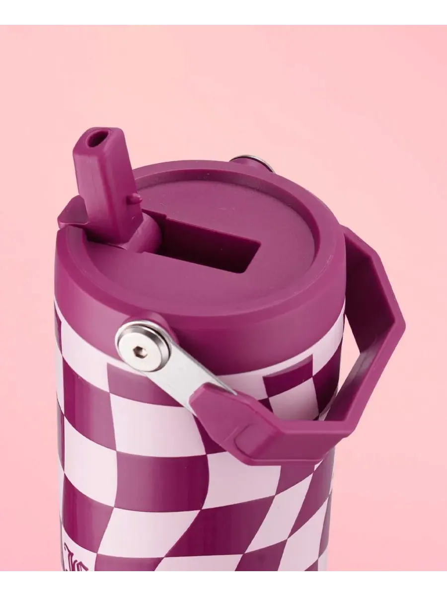 Термокружка с откидной крышкой объемом 0,9 л (около 950 мл) Juicy Couture — изображение 7 из 8, розовый