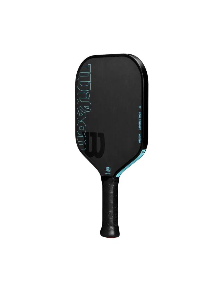 Ракетка для пиклбола Cadence Tour 12 - черная/светло-голубая / 11 см / 230 г Wilson — изображение 2 из 4