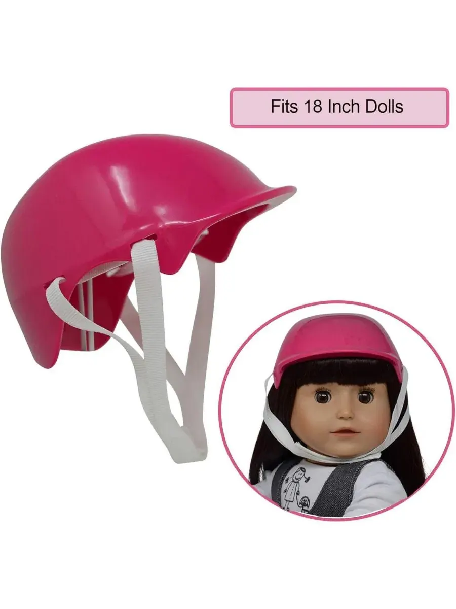 Детское сиденье для велосипеда для кукол и игрушек с шлемом The New York Doll Collection — изображение 3 из 3, розовый
