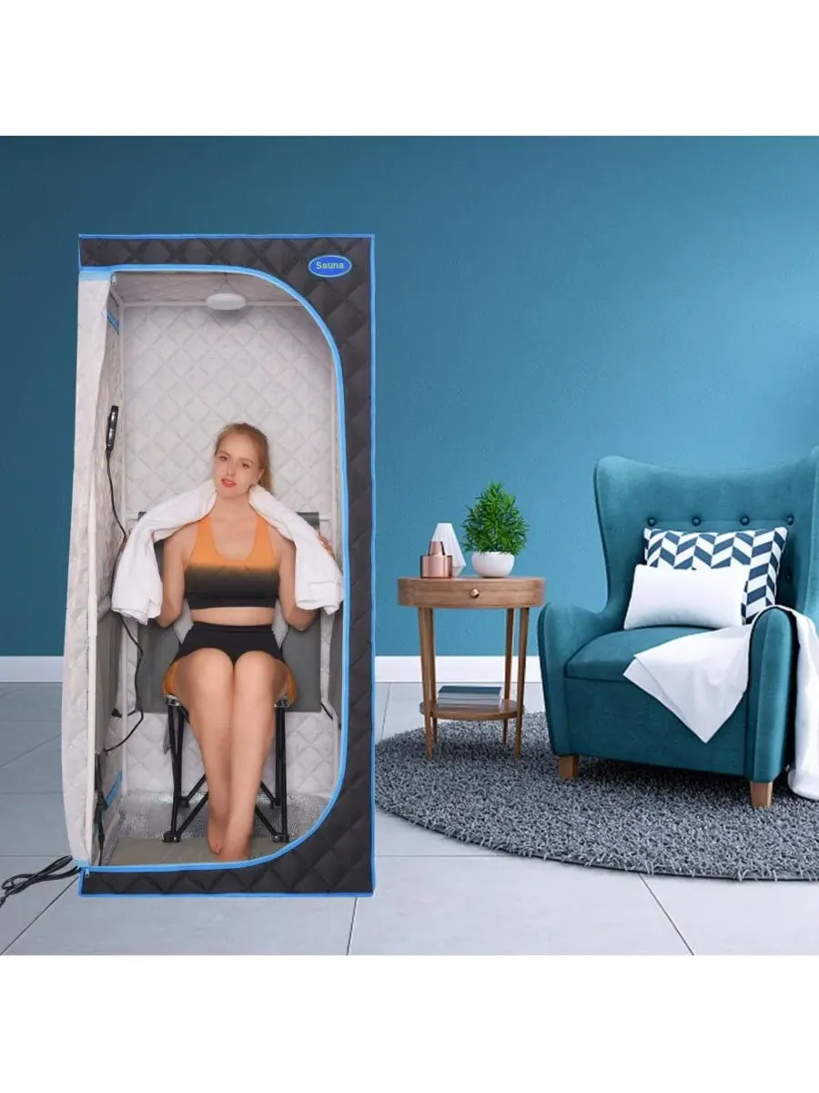 Портативная инфракрасная сауна-палатка Streamdale для дома Streamdale Furniture — изображение 9 из 11, черный