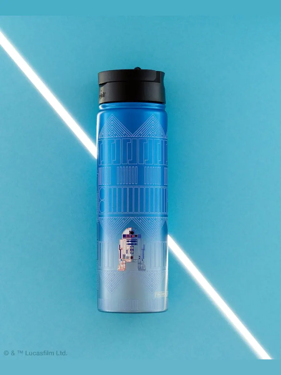 Термос Star Wars Linear Vacuum Insulated Water Bottle объемом 0,6 л (около 550 мл) Joyjolt — изображение 2 из 8, синий
